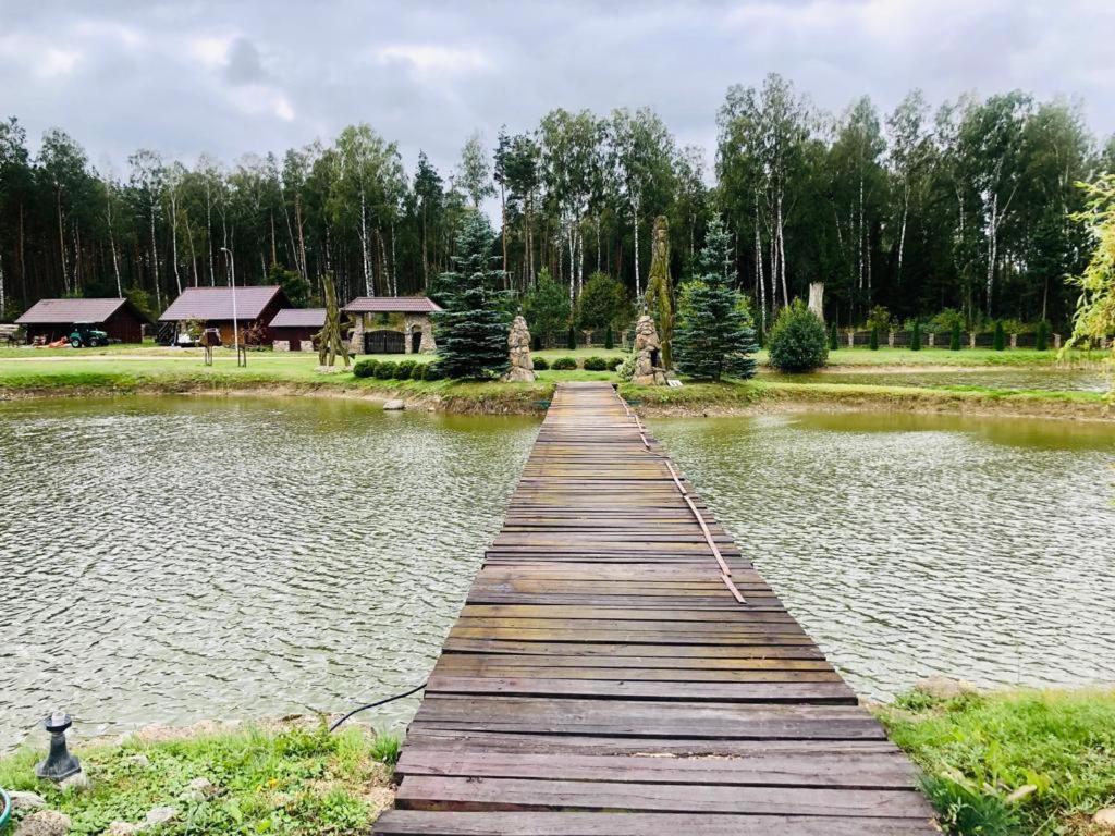 Апартаменты Dom Nad Stawem Przy Lesie Burkat Экстерьер фото